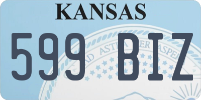 KS license plate 599BIZ
