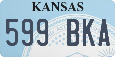 KS license plate 599BKA