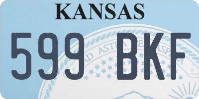 KS license plate 599BKF