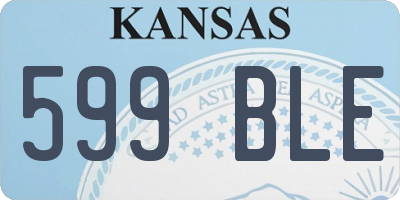 KS license plate 599BLE