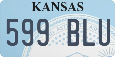 KS license plate 599BLU