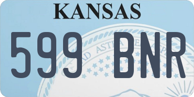 KS license plate 599BNR