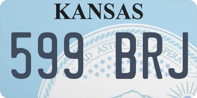 KS license plate 599BRJ
