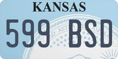 KS license plate 599BSD