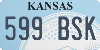 KS license plate 599BSK