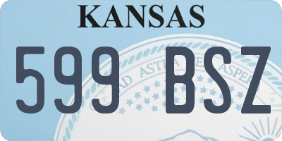 KS license plate 599BSZ