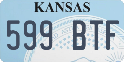 KS license plate 599BTF