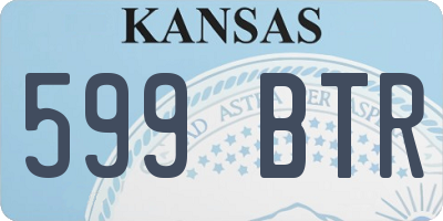 KS license plate 599BTR