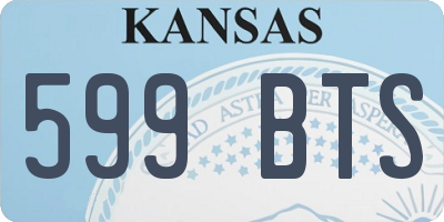 KS license plate 599BTS
