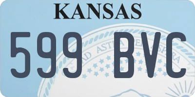 KS license plate 599BVC