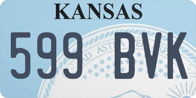 KS license plate 599BVK