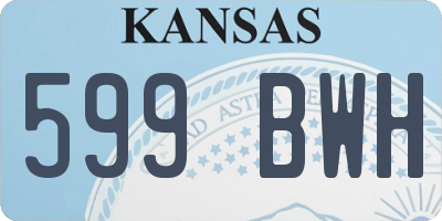 KS license plate 599BWH