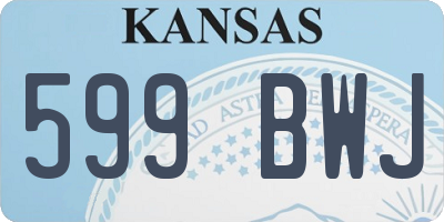 KS license plate 599BWJ