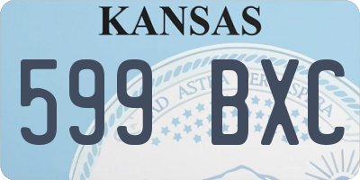 KS license plate 599BXC