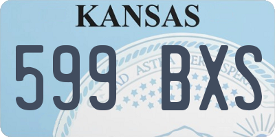 KS license plate 599BXS