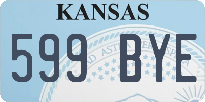 KS license plate 599BYE