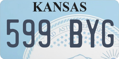 KS license plate 599BYG