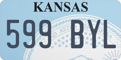 KS license plate 599BYL
