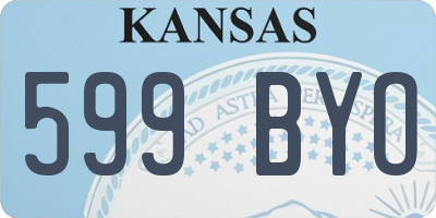 KS license plate 599BYO