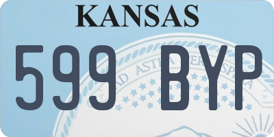 KS license plate 599BYP
