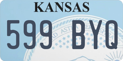 KS license plate 599BYQ