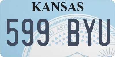 KS license plate 599BYU