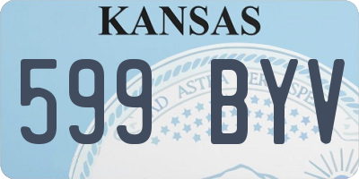 KS license plate 599BYV