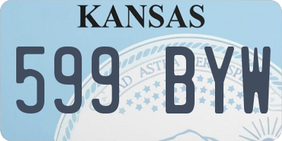 KS license plate 599BYW