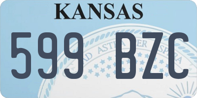 KS license plate 599BZC