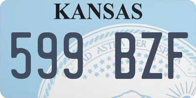 KS license plate 599BZF