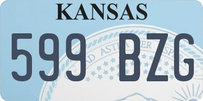 KS license plate 599BZG