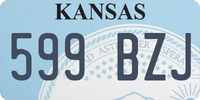 KS license plate 599BZJ