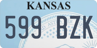 KS license plate 599BZK