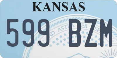 KS license plate 599BZM