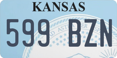 KS license plate 599BZN