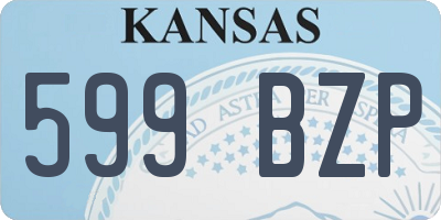 KS license plate 599BZP