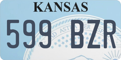 KS license plate 599BZR