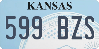 KS license plate 599BZS