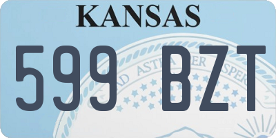 KS license plate 599BZT
