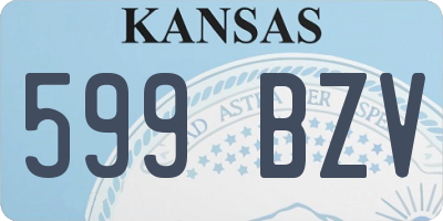 KS license plate 599BZV
