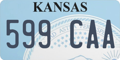 KS license plate 599CAA