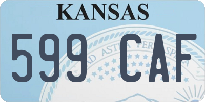 KS license plate 599CAF