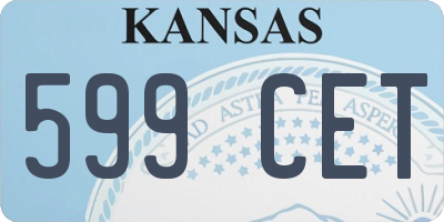 KS license plate 599CET