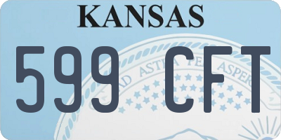KS license plate 599CFT