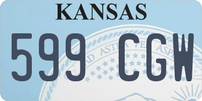 KS license plate 599CGW