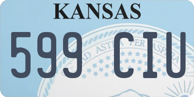 KS license plate 599CIU