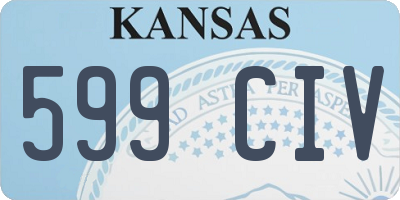 KS license plate 599CIV