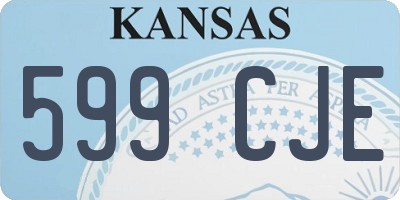 KS license plate 599CJE