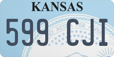 KS license plate 599CJI