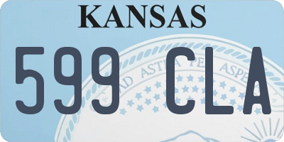 KS license plate 599CLA
